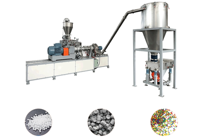 Пластиковый двухшнековый экструдер-компаундер, гранулятор для гранул мастербатча PP, PE, PVC